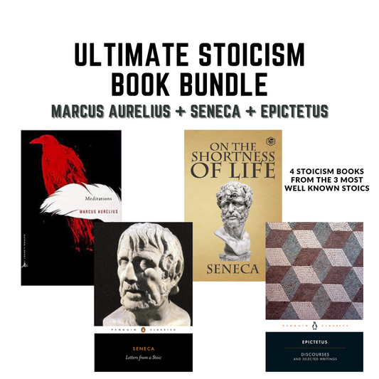 Stoicism 4 Book Bundle (Marcus Aurelius, Seneca, Epictetus) | Stoicism Book | Stoic Ebook | Meditations | Daily Stoic | Stoic Wisdom Virtue