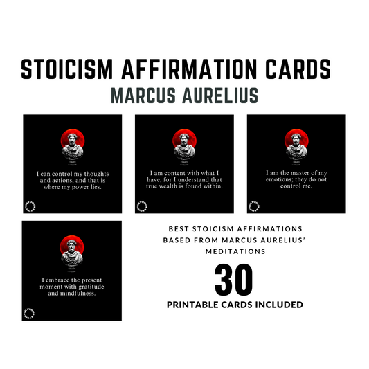 30 Marcus Aurelius Stoic Affirmation Cards (30 Inspiring Stoic Affirmations), Stoicism Daily Affirmations, Stoicism Cards, Stoic Meditations