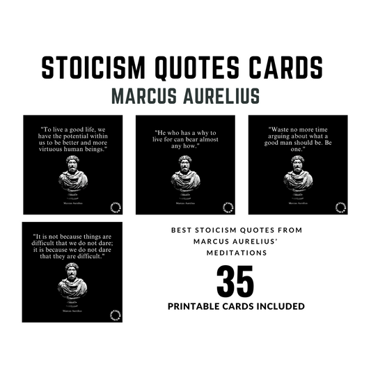 35 Marcus Aurelius Stoic Quotes Cards (35 Best Marcus Aurelius Quotes) | Stoicism Quotes | Stoic Quotes | Stoicism Card | Stoic Meditations