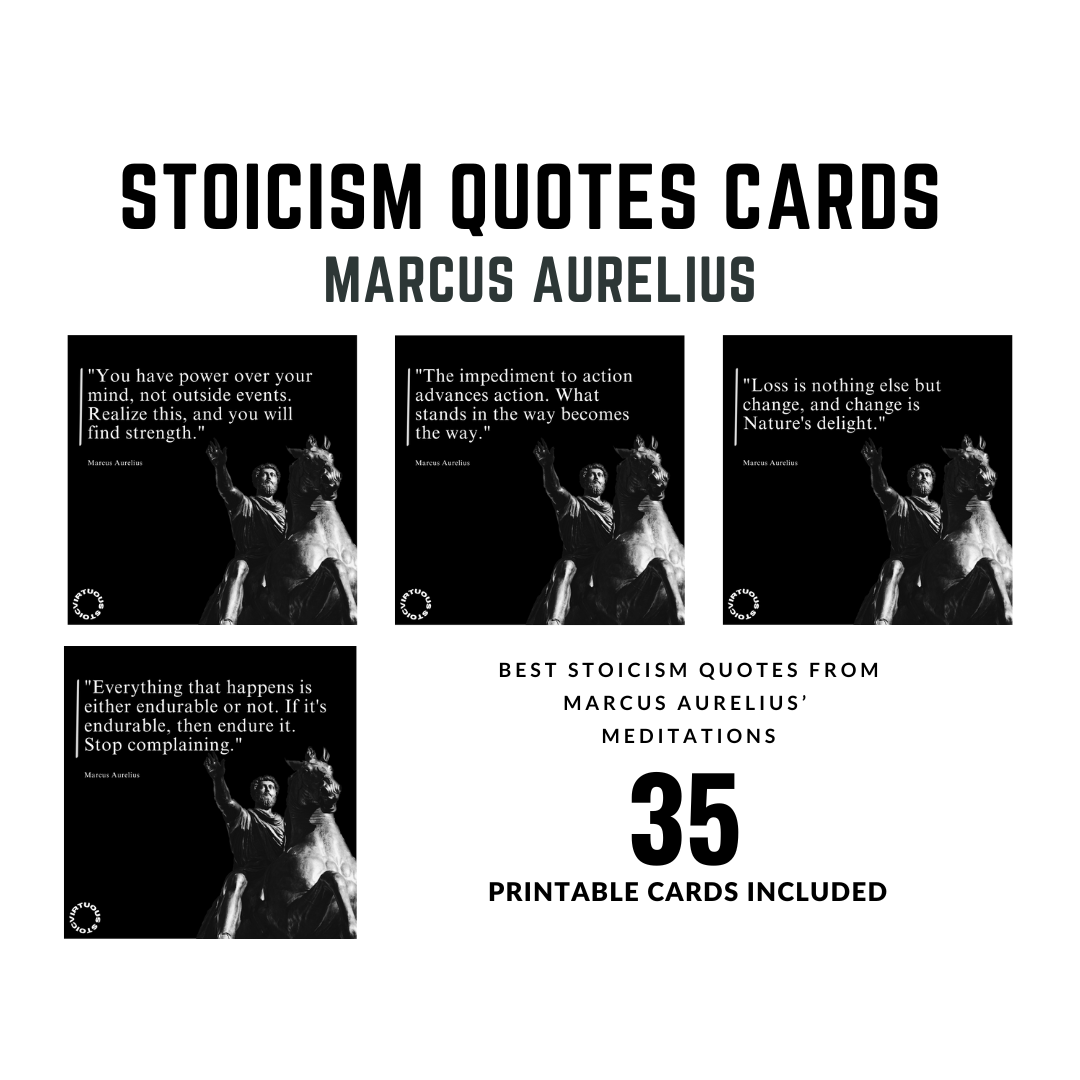 35 Marcus Aurelius Stoic Quotes Cards (35 Best Marcus Aurelius Quotes) | Stoicism Quotes | Stoic Quotes | Stoicism Card | Stoic Meditations